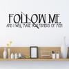 Follow Me and I Will Make You Fishers of Men Wall Decals Stickers, Black, 60" view 2