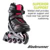 Bladerunner by Rollerblade Advantage Pro XT Women's Adult Fitness Inline Skate, Black and Pink, Inline Skates , Black/Pink , 5 view 3