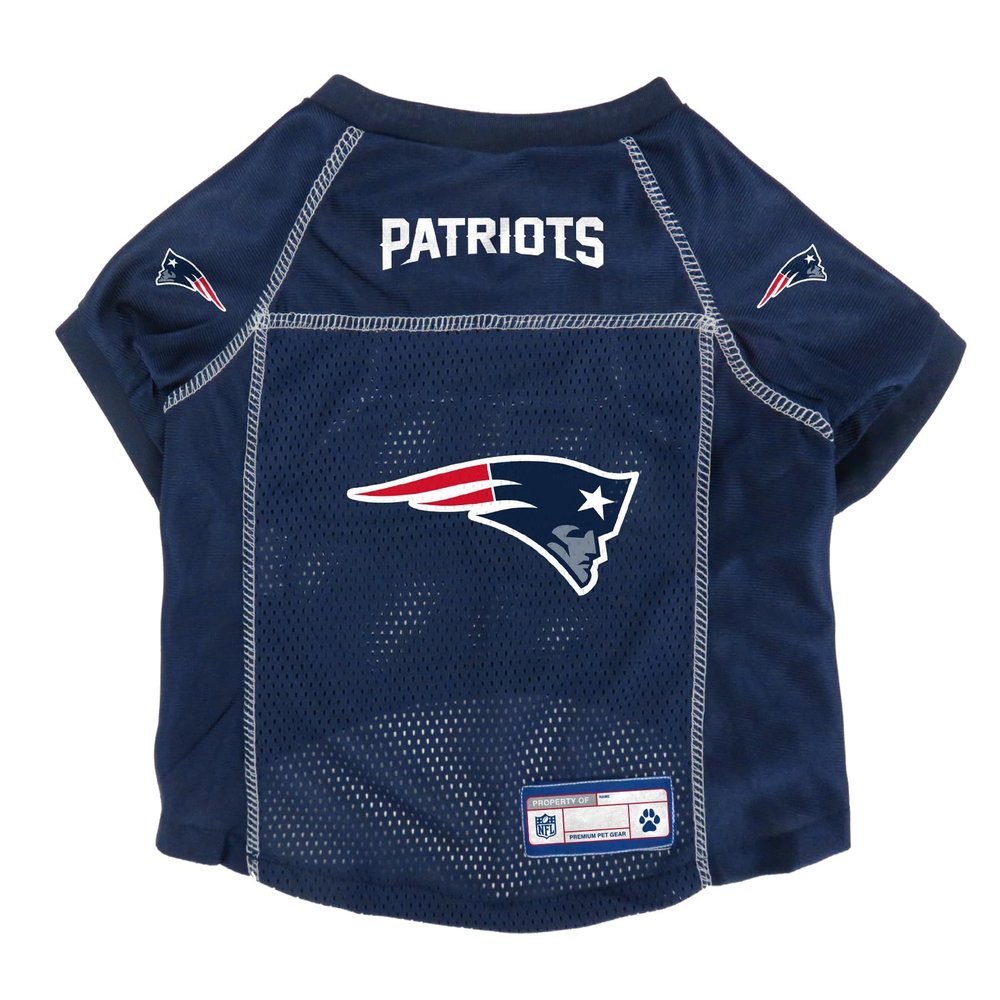 Littlearth NFL New England Patriots Basic Pet Jersey, Team Color, X-Small