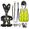 Fusion Climb Pro Backyard FK-A-HLTCHVG-23 Carabineer Helmet Vest Gloves Bundle, Black view 1