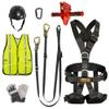 Fusion Climb Pro Backyard FK-A-HLTCHVG-38 Carabineer Helmet Vest Gloves Bundle, Black view 1
