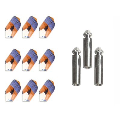 iFlight 3 Sets of Ruthless Slim Dart Flights Plus 3 Sets of Black Nylon Dart Flight Protectors (Cheeks)