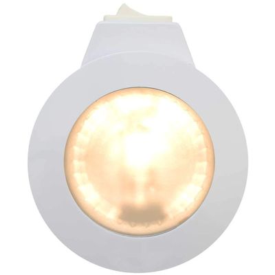 81275-W ITC Boat Cabin Light 12V White Plastic 10W Halogen 3 Inch