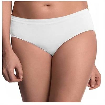 Bali 2287HM Passion for Comfort Stretch Hipster Panty44; Size 9 White