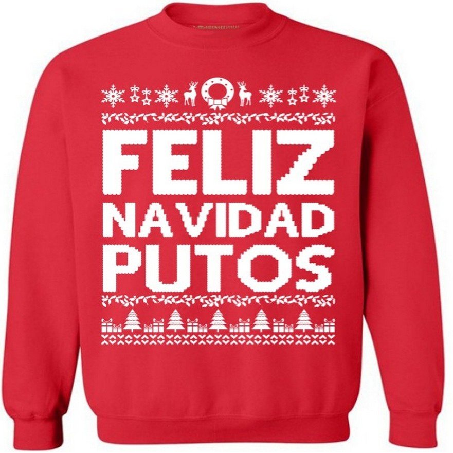 Awkward Styles 2017 Ugly Christmas Sweaters 3XL Feliz Navidad Putos