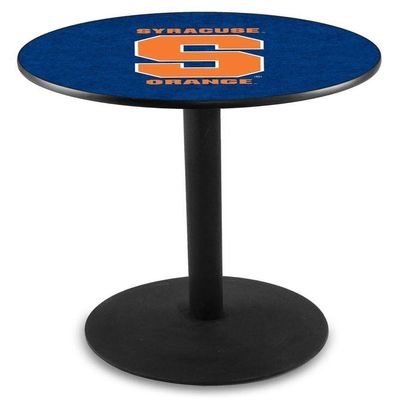 Holland Bar Stool Co. L214-42" Black Wrinkle Syracuse Pub Table with 36" Dia. top