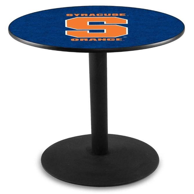 Holland Bar Stool Co. L214-42" Black Wrinkle Syracuse Pub Table with 36" Dia. top