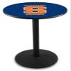 Holland Bar Stool Co. L214-42" Black Wrinkle Syracuse Pub Table with 36" Dia. top view 1