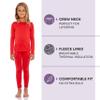 Rocky Thermal Underwear for Girls (Thermal Long Johns Set) Shirt & Pants, Base Layer w/Leggings/Bottoms Ski/Extreme Cold (Red - Large) view 2