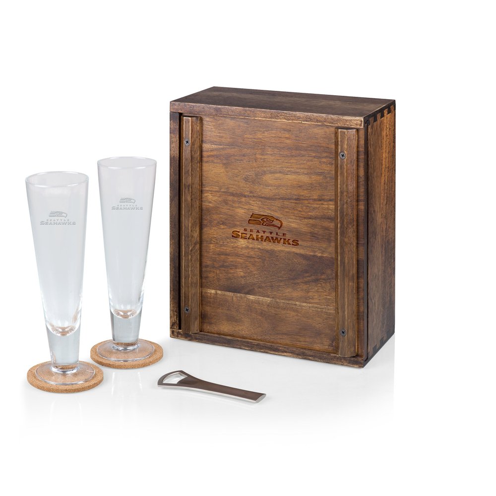 PICNIC TIME Brown Seattle Seahawks Pilsner Beer Gift Set for 2
