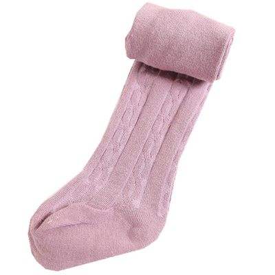 Ding-dong Baby Kid Girl Cotton Tights(Style 1,Purple,2-4T)