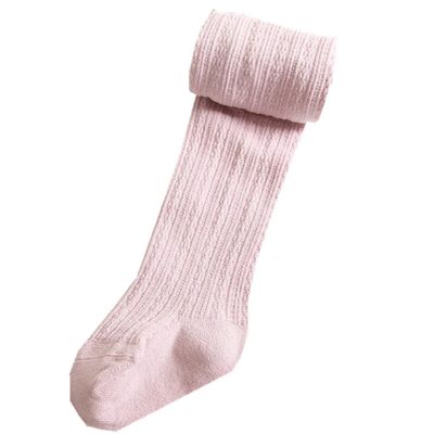 Ding-dong Baby Kid Girl Cotton Tights(Style 2, Pink,2-4T)