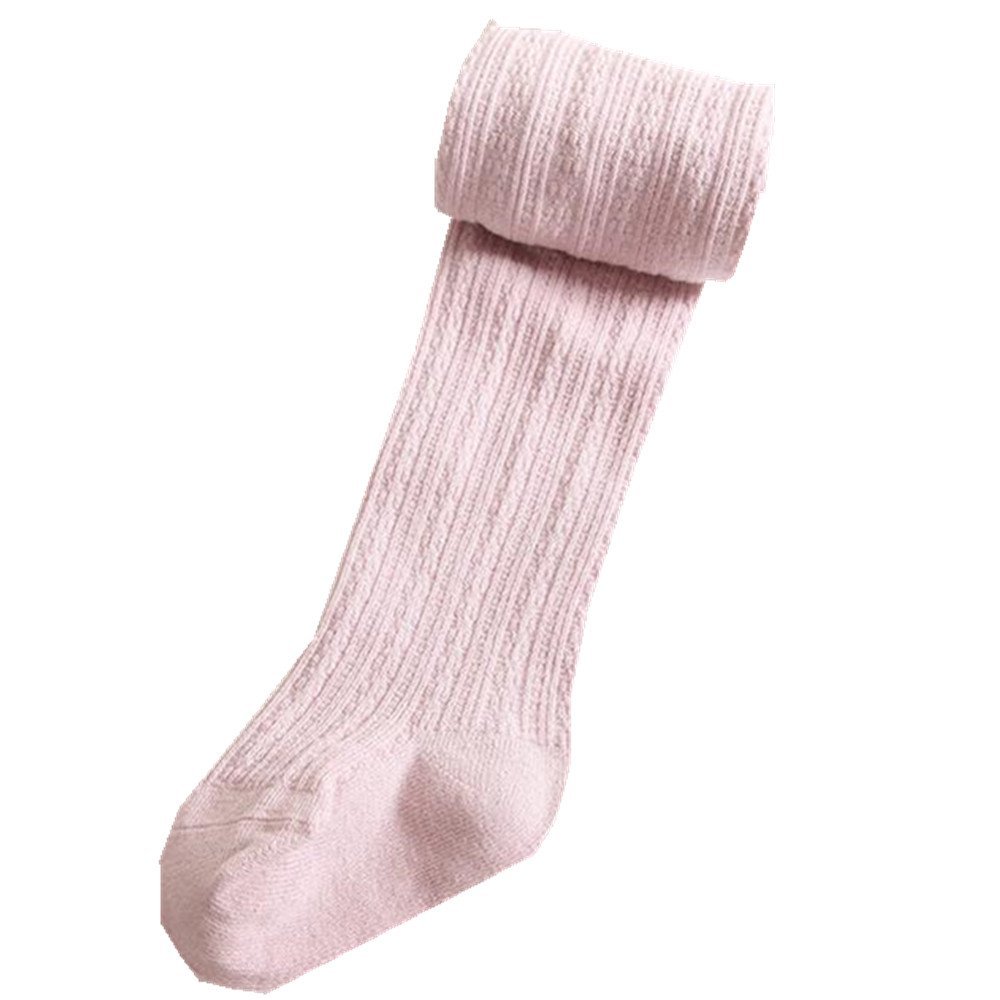 Ding-dong Baby Kid Girl Cotton Tights(Style 2, Pink,2-4T)