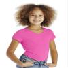 Cutie Patootie - Girls - Solid V-Neck Tee - 6/6X - Hot Pink view 1