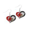 NCAA Louisville Cardinals Swirl Heart Earrings view 1