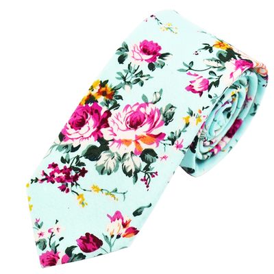 Geek-M Men's Tie Floral Fashion Neck Ties Causal Formal Occasion Wedding Business (Blue)