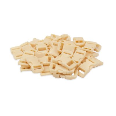 Paracord Planet Bulk Quantity - 3/8 Inch Contoured Quick Side Release Plastic Buckle Snap Clasp Available in and Quantities (1000 Pack, Tan)