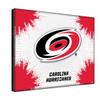 Carolina Hurricanes 15" x 20" Officially Licensed Logo Canvas by the Holland Bar Stool Co. view 2