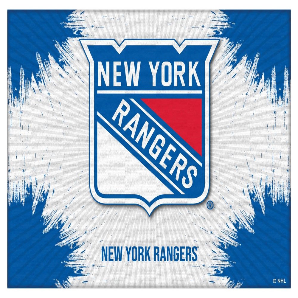 New York Rangers 24" x 32" Officially Licensed Logo Canvas by the Holland Bar Stool Co.