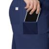 Maevn EON Men's Half Elastic 8-Pocket Cargo Scrub Pants (X-Small, True Navy) view 2
