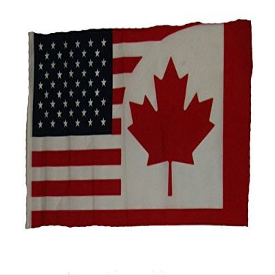 AES 12x18 12"x18" U.S.A. USA/Canada Canadian Sleeve Flag Boat Car Garden