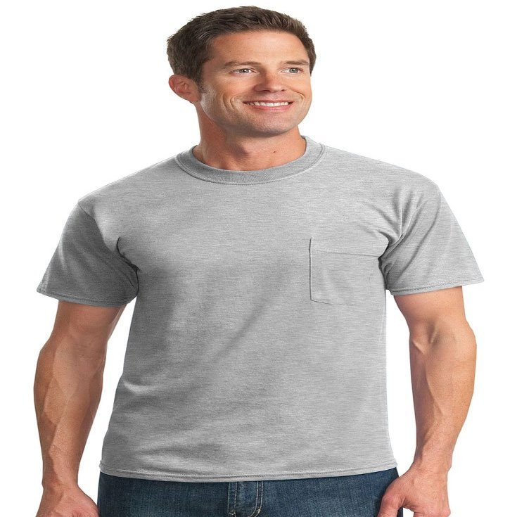 Jerzees Mens DRI-POWER Active Short Sleeve Pocket Crew T-Shirt, JZ29MPR, 4X