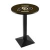 Holland Bar Stool Co. L217-36" Black Wrinkle Colorado Pub Table with 36" Dia. top view 1