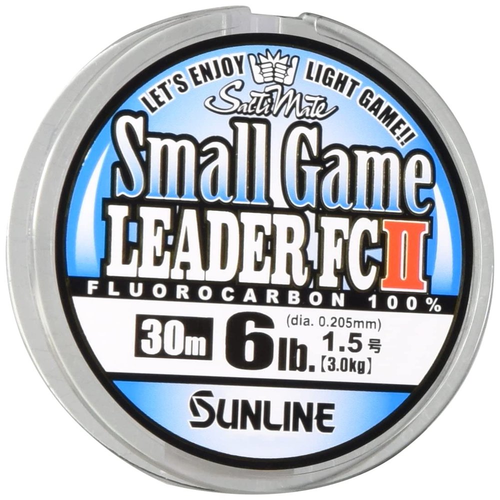 Sunline Saltimate Small Game Leater FC II Fluorocarbon 98.4 ft (30 m), No. 1.5, 6 lbs, Natural Clear
