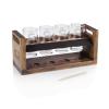 NFL Craft Beer Flight Set - Beer Glasses Set - Gifts for Beer Lovers, (Acacia Wood) view 1