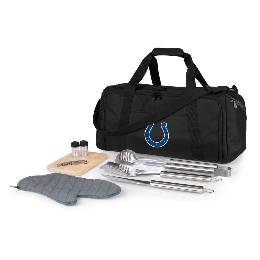 PICNIC TIME Black Indianapolis Colts BBQ Kit Cooler