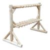 17-Place Freestanding Log Ski Rack Holder, Indoor & Outdoor Snowboard Racks, Standing Storage, Garage Racks for Snow Skis, Durable Snowboard Rack Garage Storage Organizer - Unfinished view 3