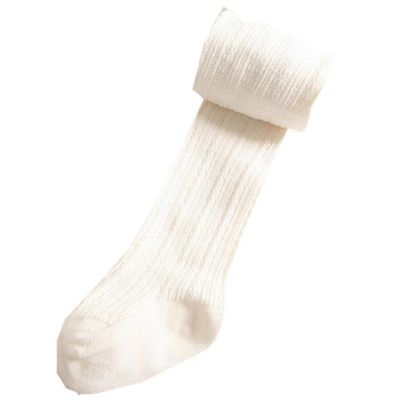 Ding-dong Baby Kid Girl Cotton Tights(Style 2, White,2-4T)