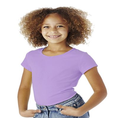 Cutie Patootie - Girls - Solid Round-Neck Tee - 10 - Lilac