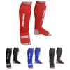 Combat Sports Shin & Instep Padded Guards, Elastic, Impact-Absorbing Shin Guards with Snug Support, Ideal for MMA, Muay Thai, and Martial Arts, Washable MMA Gear for Men and Women, Red, Small view 1