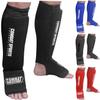 Combat Sports Shin & Instep Padded Guards, Elastic, Impact-Absorbing Shin Guards with Snug Support, Ideal for MMA, Muay Thai, and Martial Arts, Washable MMA Gear for Men and Women, Blue, Small view 1
