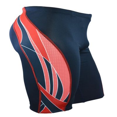Adoretex Men's Side Wings Jammer Swimsuit (MJ009) - Navy/Red - 34