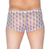 JAXFSTK Men's Checker Boxer Underwear Gay Cut Square Pants Male Bluge Pouch Trunk Bodywear Light Blue M view 2