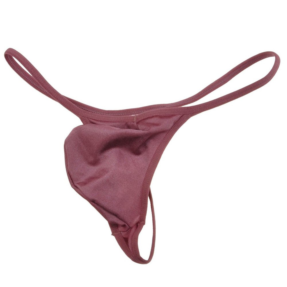 JAXFSTK Men's Spandex Thong Guy Men T-Back G-String Jockstrap Underwear Pouch Body Tanga Pants Coffee L