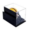 Better Display Cases Acrylic Mini - Miniature Football Helmet (not Full Size) Display Case with Mirror, Black Risers and Black Base, Wallmount (A003-BR) view 3