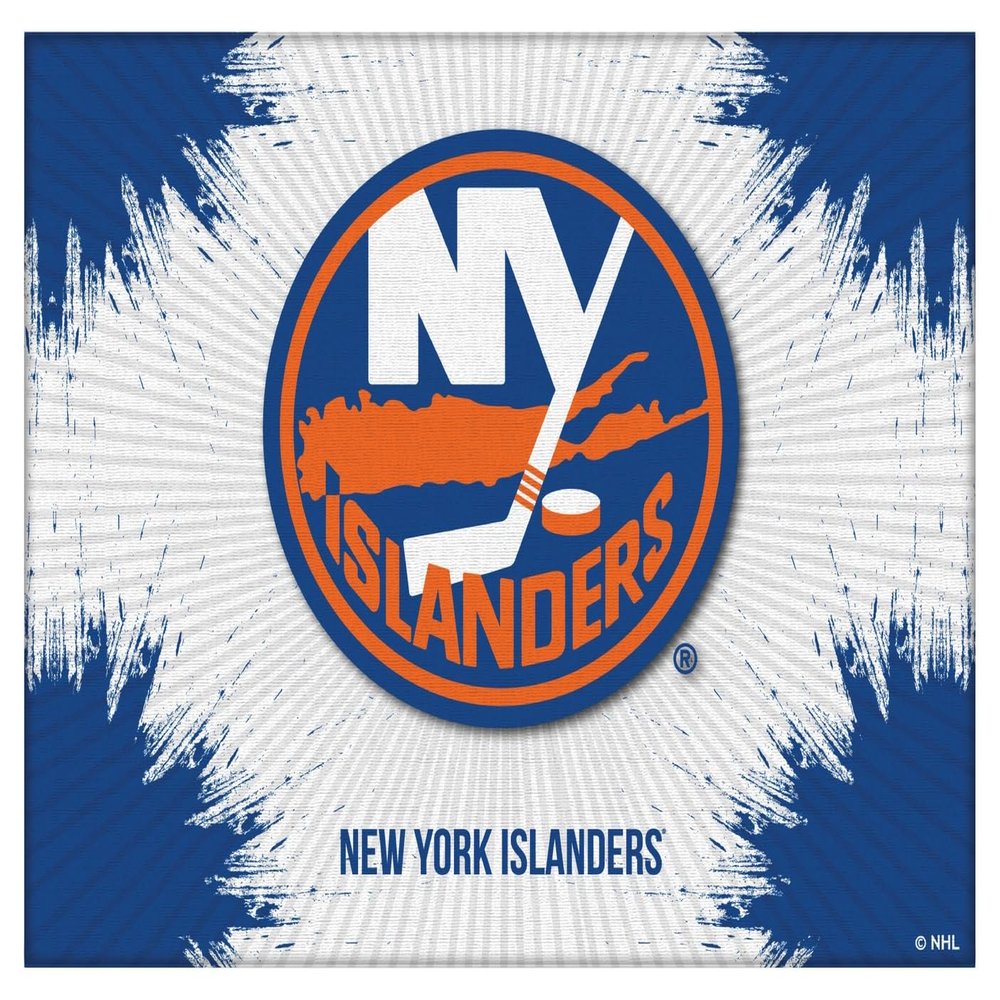 New York Islanders 15" x 20" Officially Licensed Logo Canvas by the Holland Bar Stool Co.