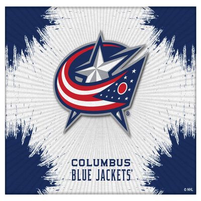 Columbus Blue Jackets 24" x 32" Officially Licensed Logo Canvas by the Holland Bar Stool Co.