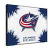 Columbus Blue Jackets 24" x 32" Officially Licensed Logo Canvas by the Holland Bar Stool Co. view 2