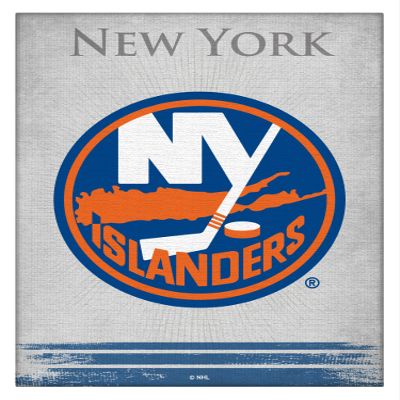 New York Islanders 24" x 32" Officially Licensed Logo Canvas by the Holland Bar Stool Co.