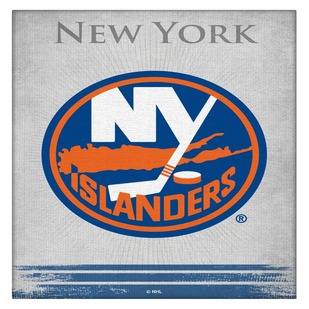 New York Islanders 24" x 32" Officially Licensed Logo Canvas by the Holland Bar Stool Co.