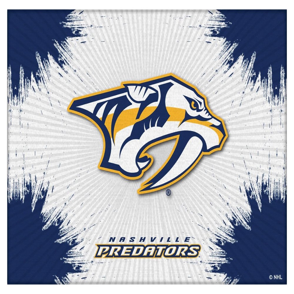 Nashville Predators 15" x 20" Officially Licensed Logo Canvas by the Holland Bar Stool Co.