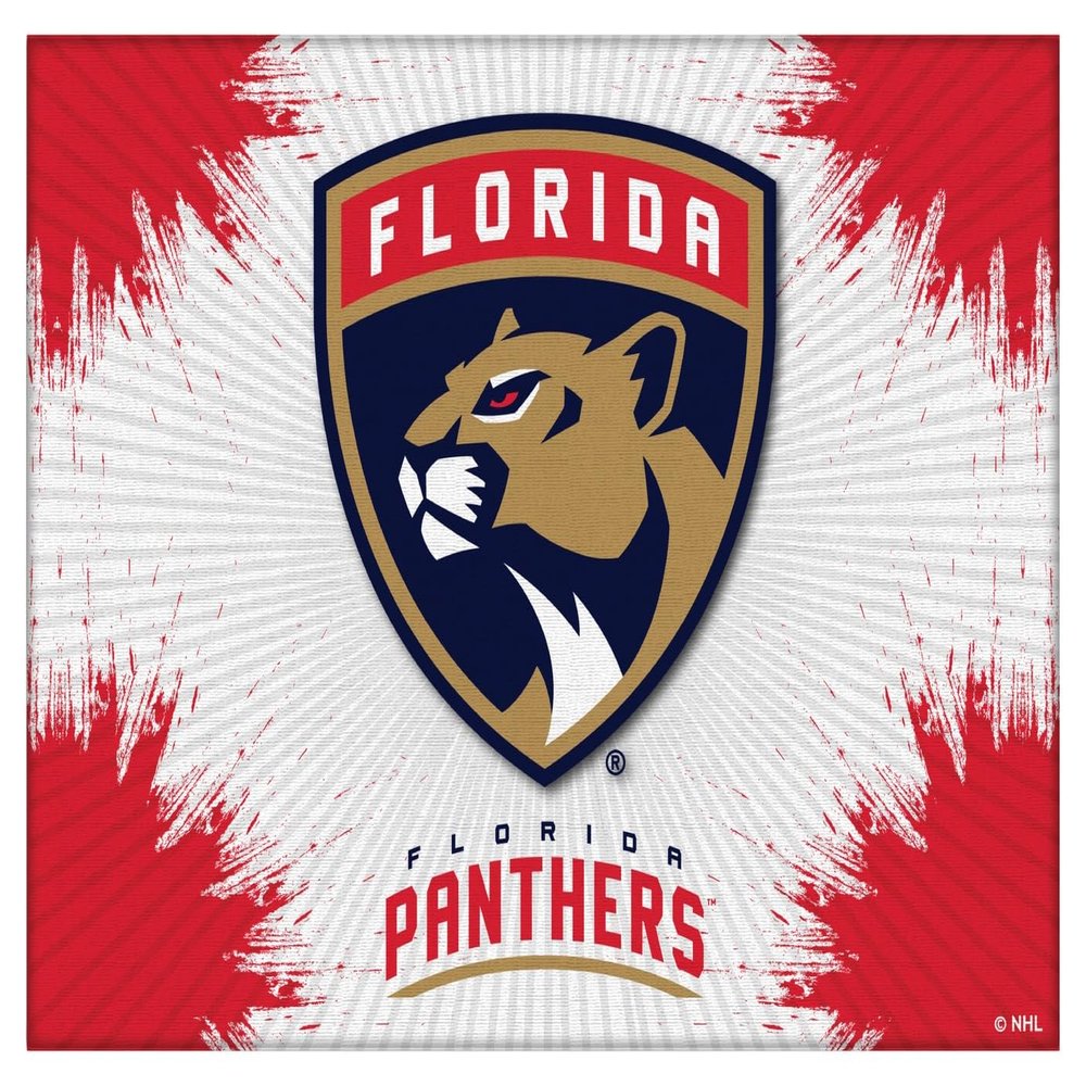 Florida Panthers 15" x 20" Officially Licensed Logo Canvas by the Holland Bar Stool Co.