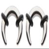 Pair 6g 4mm Surgical Steel Pinchers Ear Plugs Tunnels Tapers Horseshoes Gauges for Ears Septum Jewelry view 1