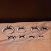 Pair 6g 4mm Surgical Steel Pinchers Ear Plugs Tunnels Tapers Horseshoes Gauges for Ears Septum Jewelry view 3