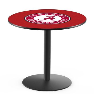 Holland Bar Stool Co. L214-36" Black Wrinkle Alabama Pub Table with 36" Dia. top