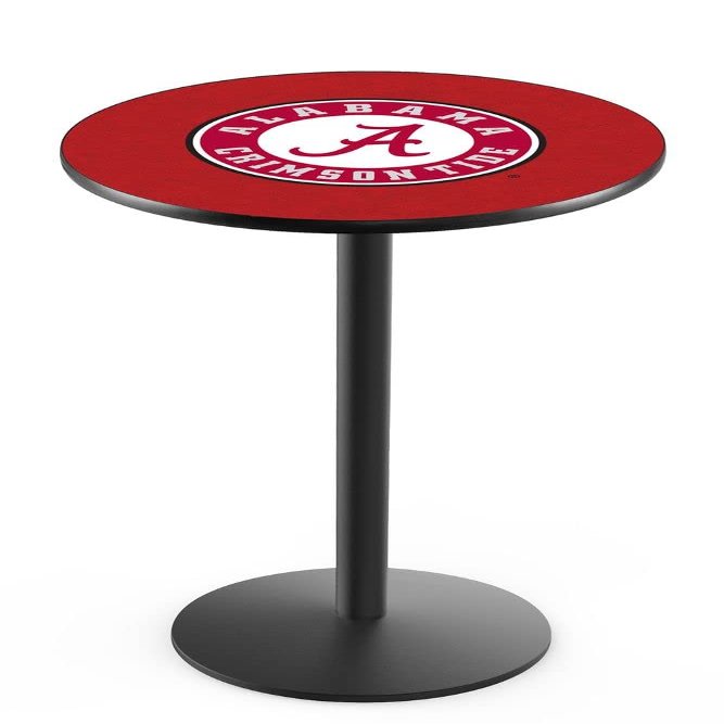 Holland Bar Stool Co. L214-36" Black Wrinkle Alabama Pub Table with 36" Dia. top